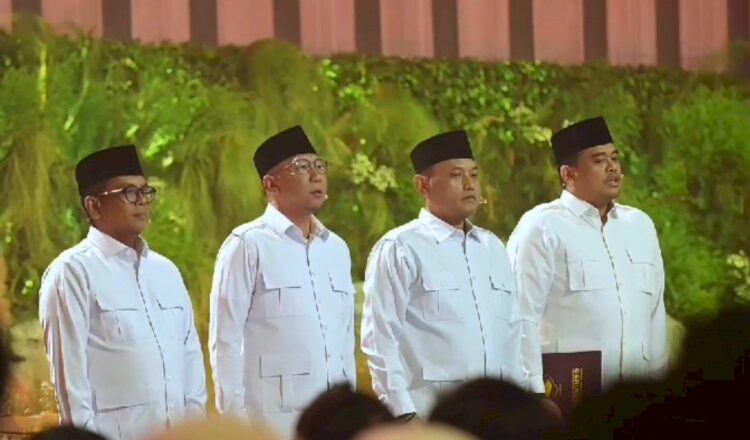 Rahmat Mirzani Djausal Pimpin Pembacaan Teks Pancasila di HUT ke-17 Gerindra di Hadapan Presiden Prabowo Subianto