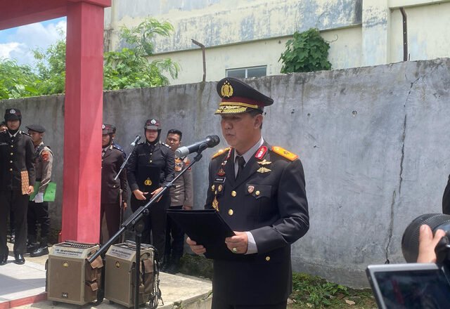 Polda Lampung Gelar Upacara Pelepasan Tiga Anggota Polisi yang Gugur Saat Penggerebekan Sabung Ayam