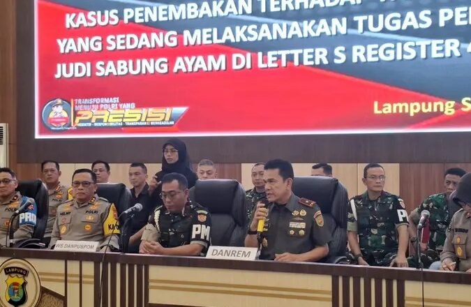 Dua Anggota TNI Resmi Ditetapkan Tersangka Penembakan 3 Polisi di Way Kanan