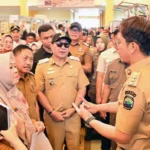 Hari Pertama Kerja, Bupati Lampung Selatan Tinjau Pasar Natar