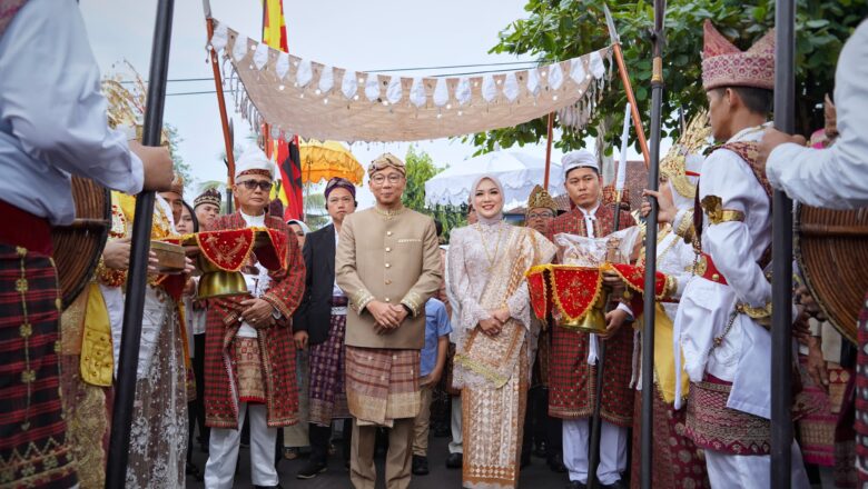 Gubernur Lampung Resmi Tempati Mahan Agung, Gelar Prosesi Adat Ngantak Gubernur Buka Belangan