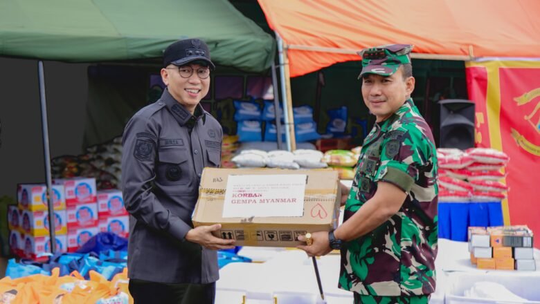 Pemprov Lampung dan Brigif 4 MAR/BS Salurkan Bantuan Kemanusiaan untuk Korban Gempa Myanmar