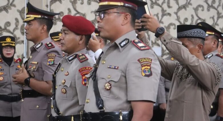 Kapolres Pimpin Sertijab Perwira Polres Lampung Selatan 2025