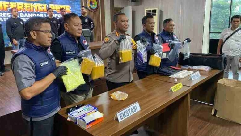 Polresta Bandar Lampung Gagalkan Peredaran Narkoba Senilai Rp7,2 Miliar