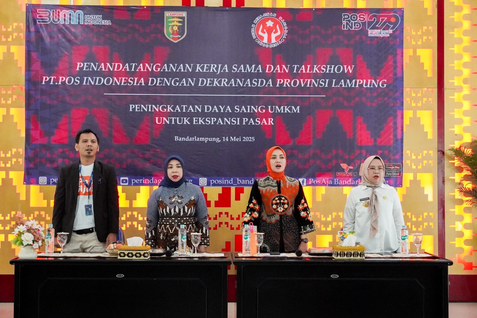 Kolaborasi Dekranasda dan Pos Indonesia Majukan UMKM Lampung