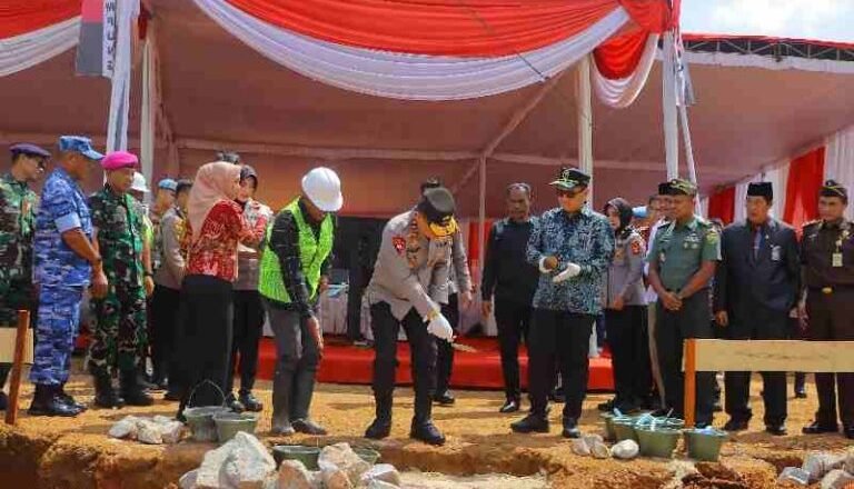 Kapolda Lampung Resmikan Groundbreaking Gudang Ketahanan Pangan Berkapasitas 18.000 Ton