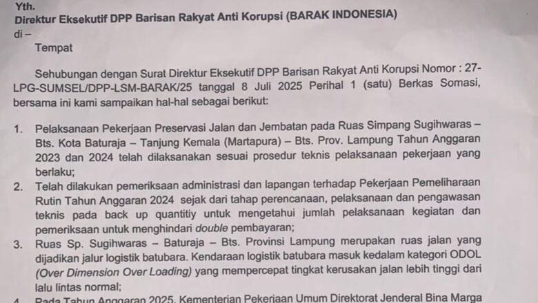Proyek Jalan Rp92 Miliar di Sumsel Disomasi, BBPJN Diduga Gagal Desain