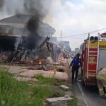 Kebakaran Kios Baju Bekas di Labuhan Ratu Bandar Lampung