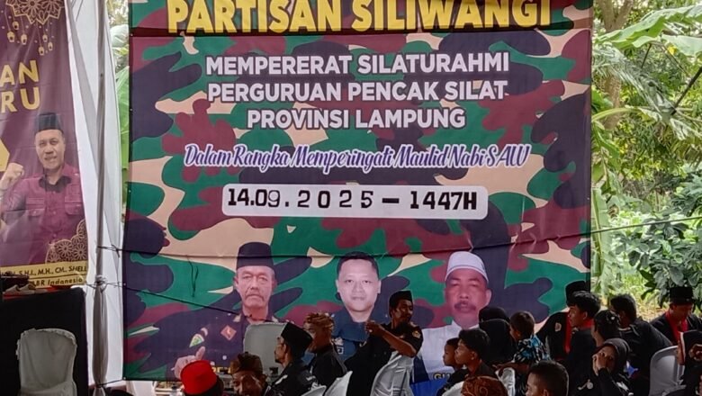 Silaturahmi Perguruan Pencak Silat Lampung Meriahkan Tasyakuran dan Maulid Nabi