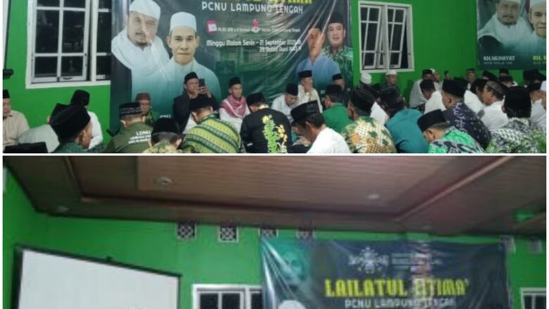 PCNU Lampung Tengah Gelar Lailatul Ijtima’ Perdana, Seluruh MWC NU Hadir