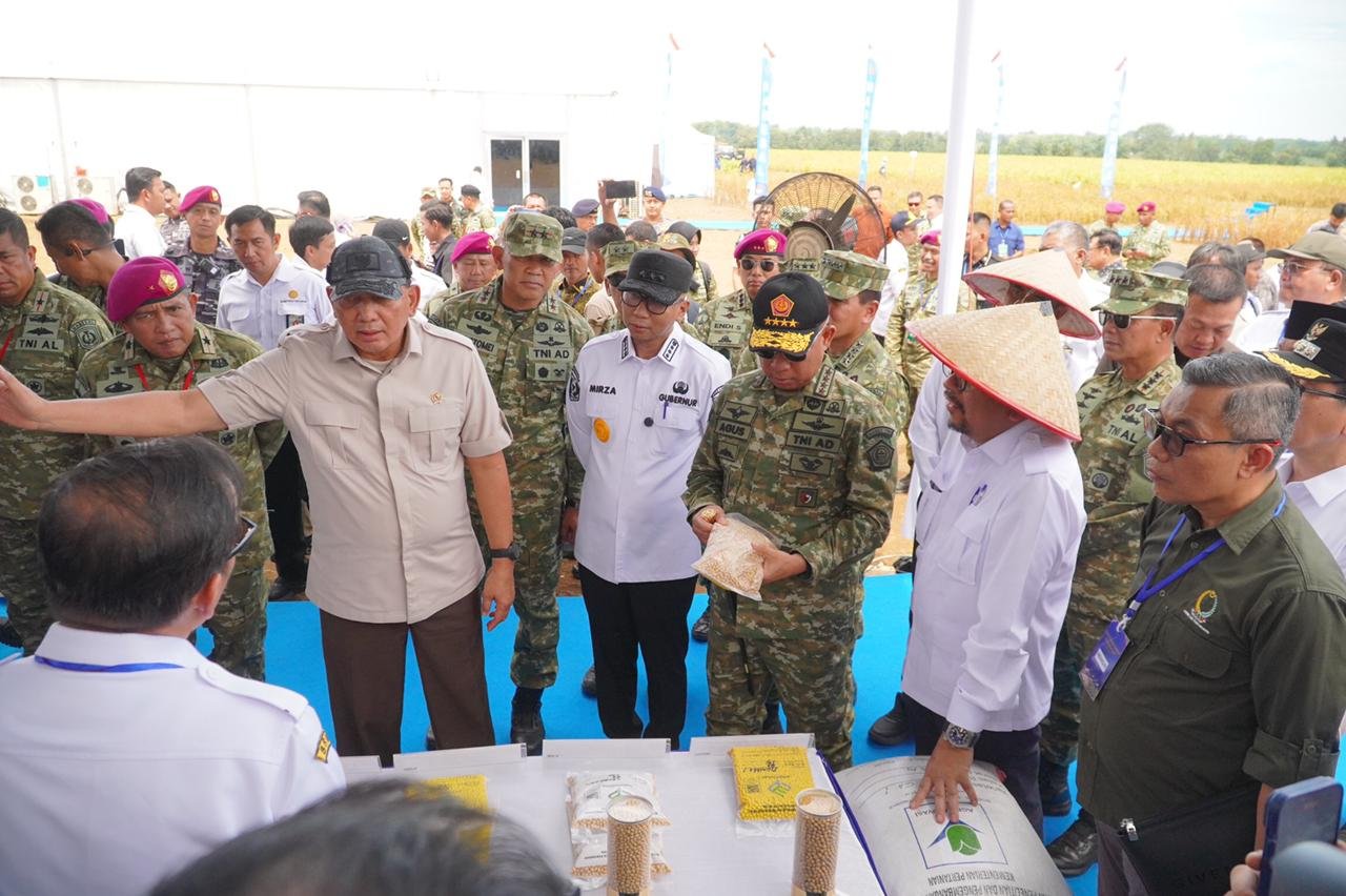 Panen Kedelai di Lampung Utara Jadi Simbol Kolaborasi Pemerintah dan TNI Wujudkan Kedaulatan Pangan Nasional