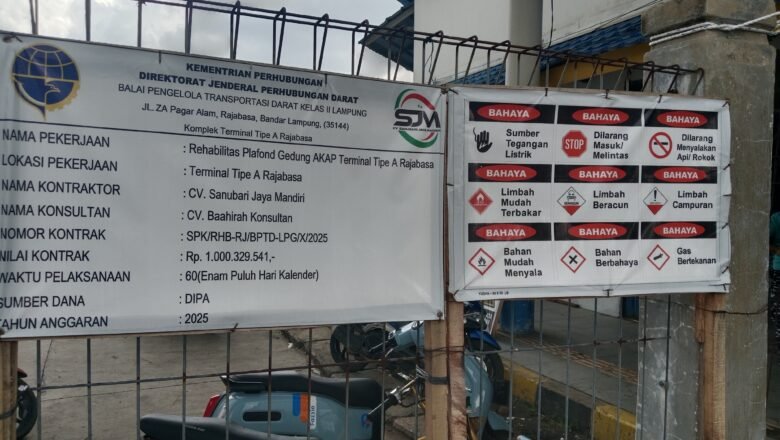 Proyek Rehabilitasi Terminal Rajabasa Disorot Soal K3 dan Pengawasan