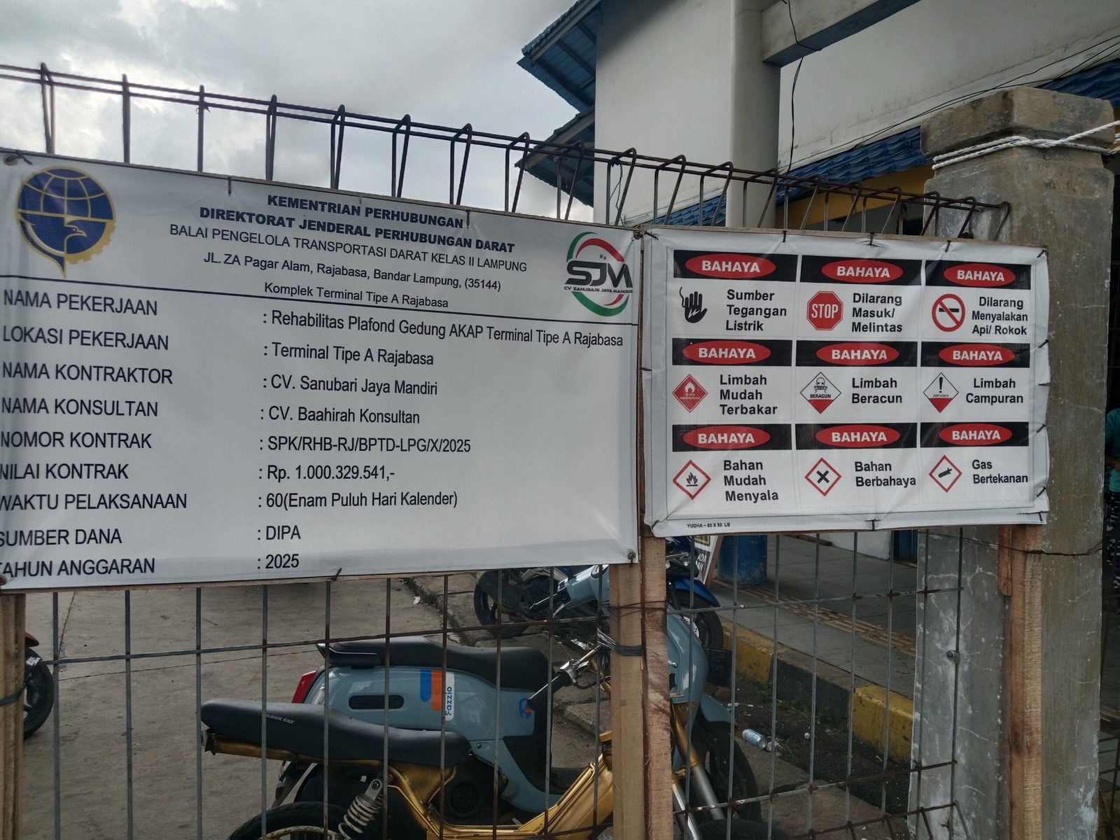 Proyek Rehabilitasi Terminal Rajabasa Disorot Soal K3 dan Pengawasan