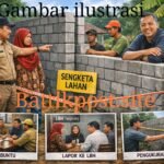 Pagar Permanen Dipersoalkan, Anggota DPRD Lampung Selatan Diduga Serobot Batas Lahan Warga Kertosari