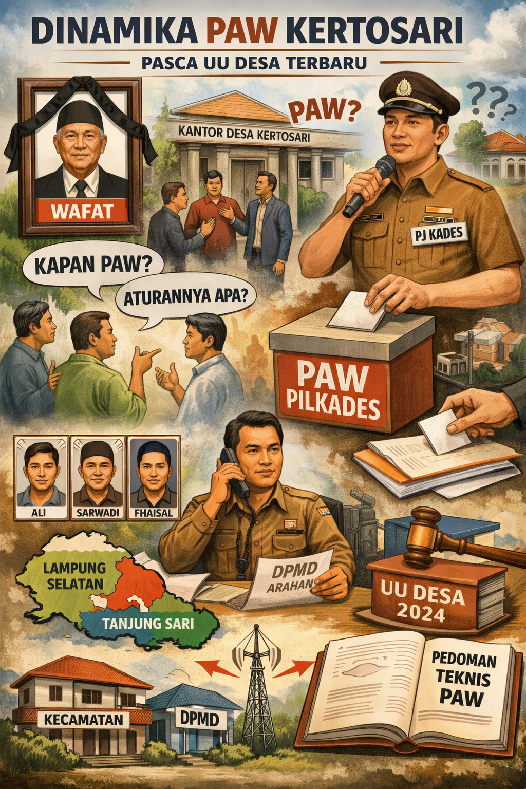 PAW Kades Kertosari Ditunggu Pasca UU Desa Terbaru