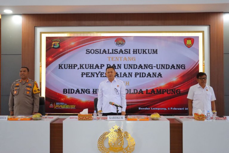 Polda Lampung Gelar Sosialisasi KUHP–KUHAP Baru untuk Cegah Salah Prosedur