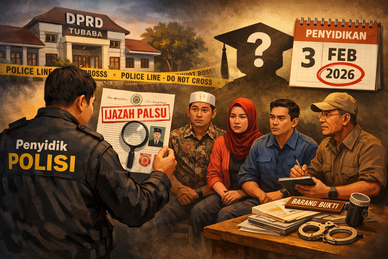 Ijazah Anggota DPRD Tubaba Disidik Polisi, Empat Orang Diperiksa