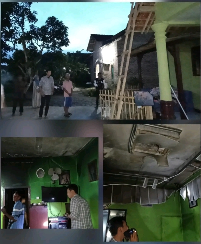 Sambaran Petir Hanguskan Rumah Warga Kertosari