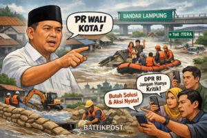 Soroti Banjir Bandar Lampung, Mukhlis Basri Sebut “PR Wali Kota”