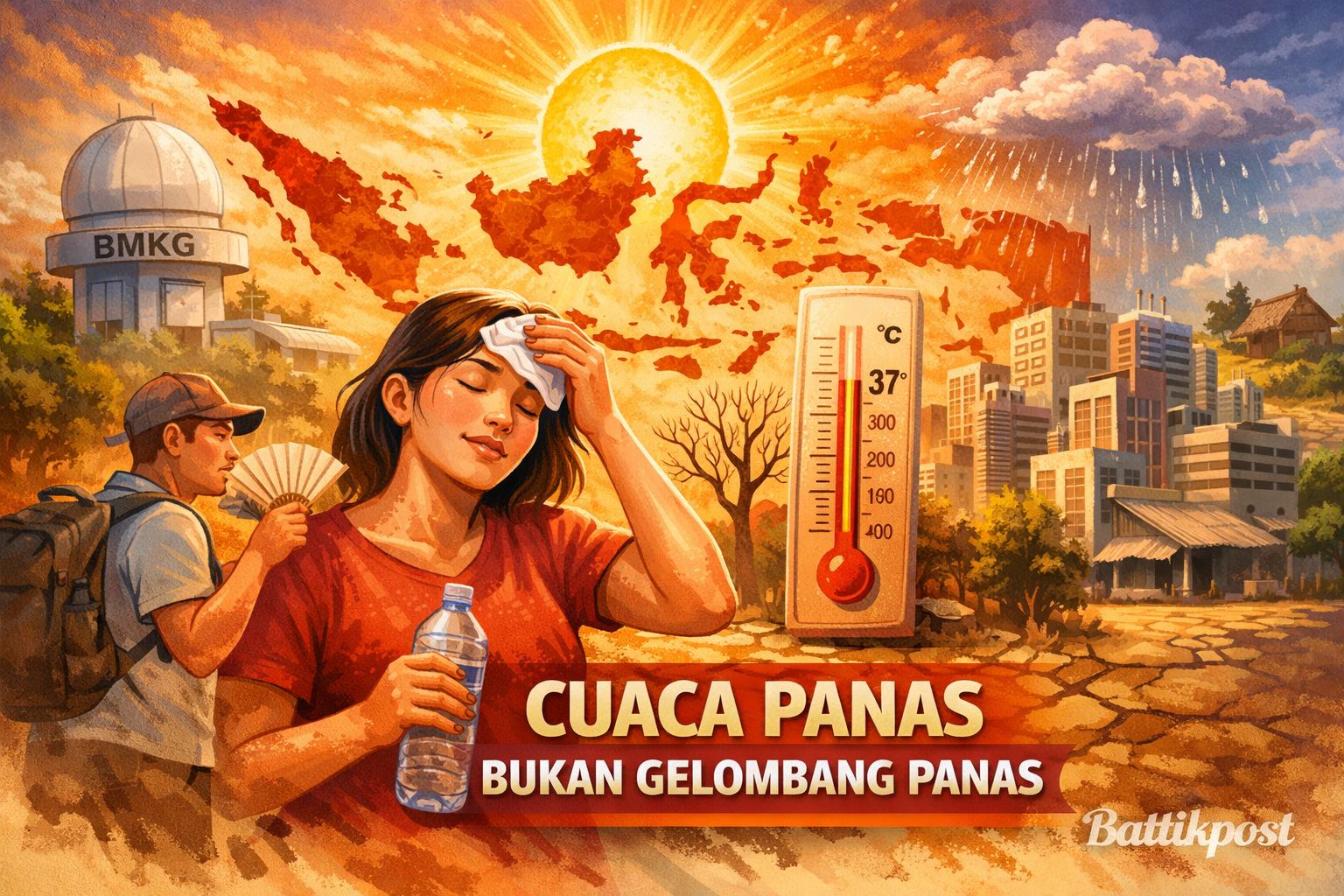 BMKG Tegaskan Cuaca Panas Indonesia Bukan Gelombang Panas