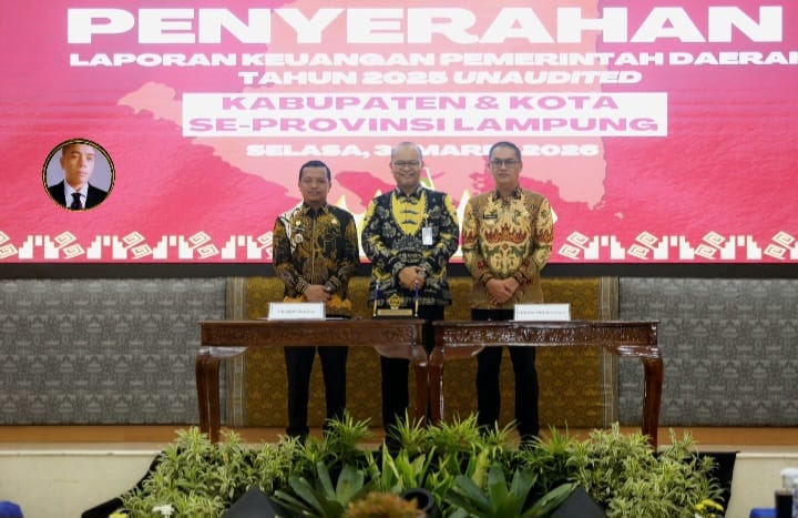 Bupati Pringsewu Hadiri Penyerahan LKPD 2025 di BPK Lampung