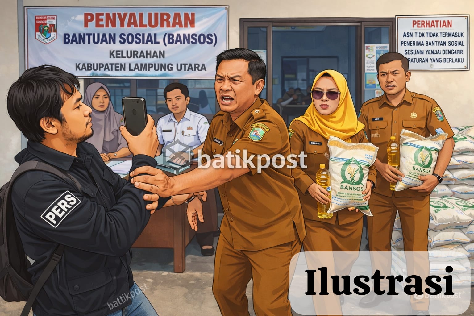 ASN Lampung Utara Diduga Ambil Bansos, Picu Polemik