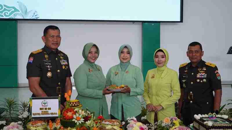 Peringatan HUT ke-80 Persit di Bandar Lampung Berlangsung Khidmat dan Meriah