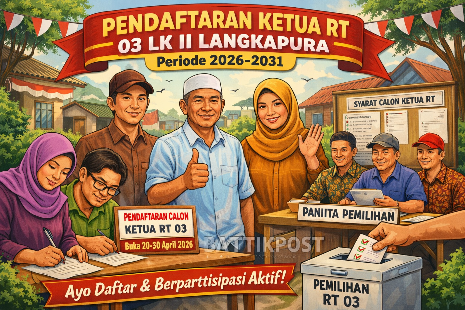 Pendaftaran Ketua RT 03 Langkapura Dibuka untuk Warga