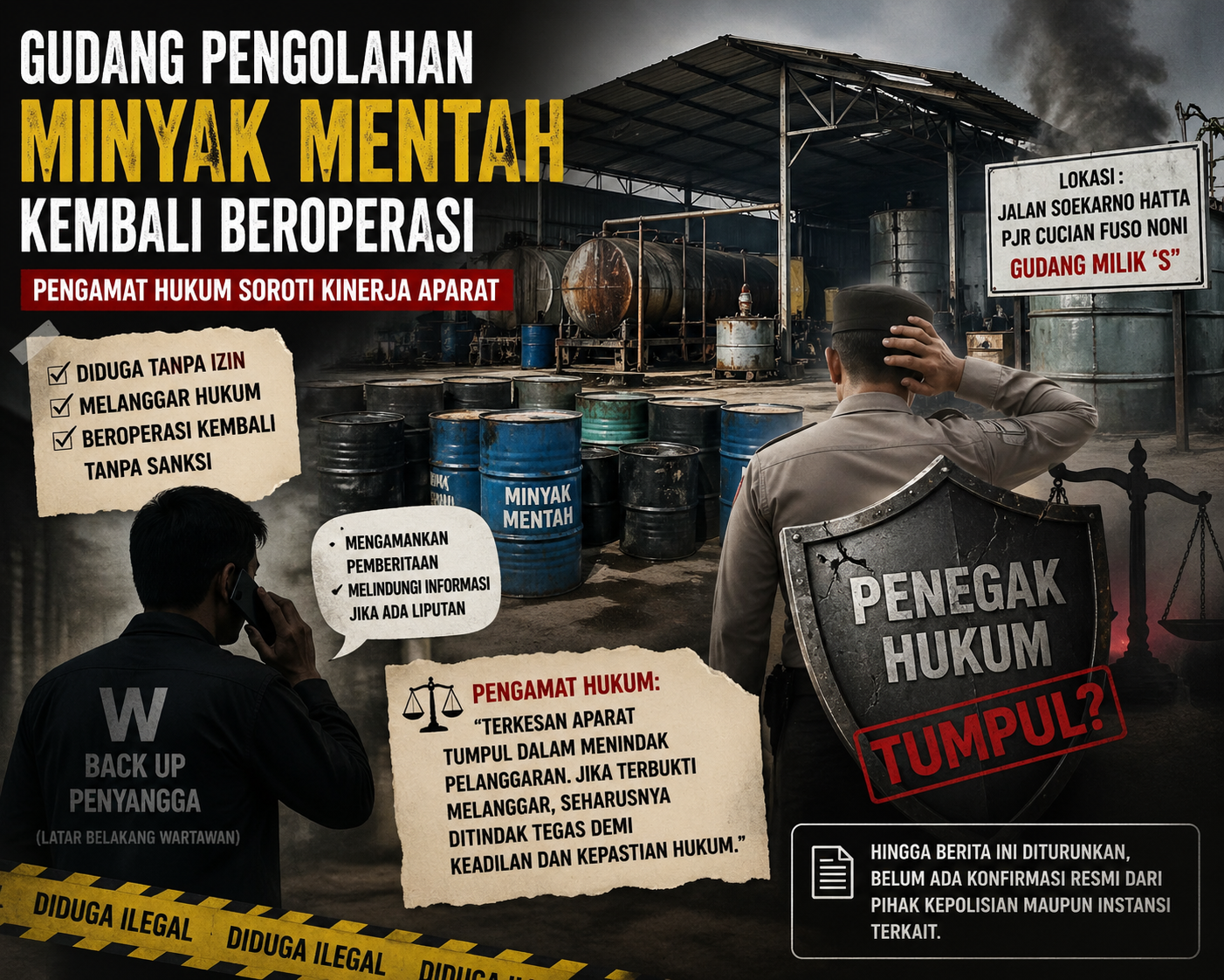 Gudang Diduga Ilegal di Soekarno Hatta Kembali Beroperasi, Penegakan Hukum di Pertanyakan