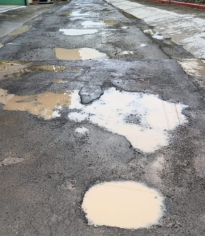 Warga Way Dadi Baru Keluhkan Aspal Jalan Cepat Rusak