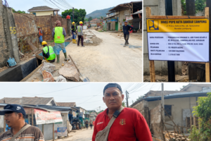 Pembangunan Drainase Campang Jaya Disambut Warga Bandar Lampung