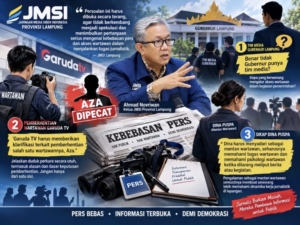 Ketua JMSI Lampung Minta Tim Media Gubernur Jelaskan Kewenangan